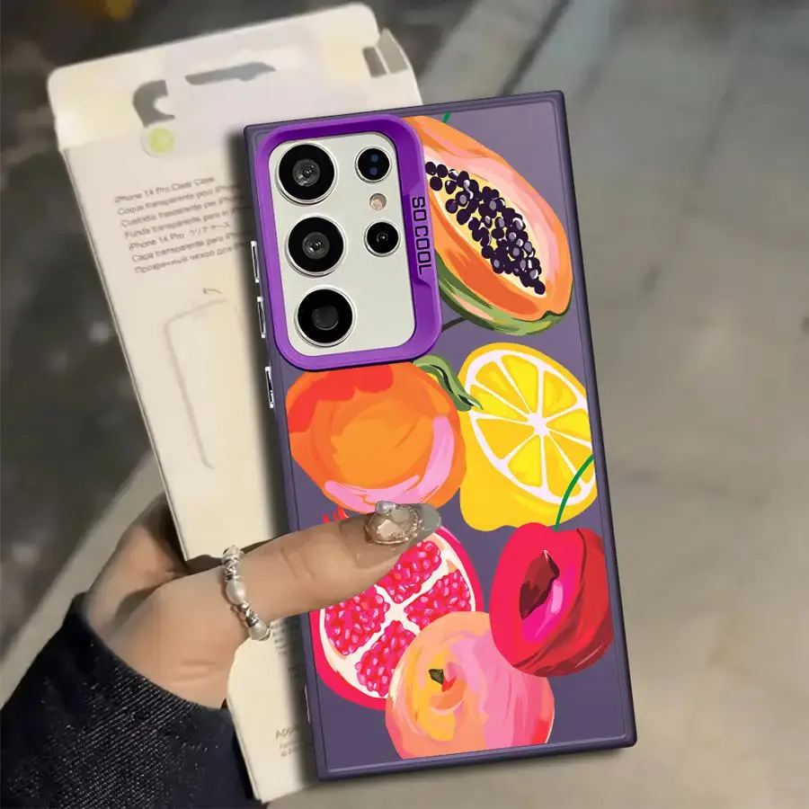 Case for Samsung Galaxy S25 S22 S21 S24 FE S20 Plus Note 20 Ultra S23 Ultra S25Edge S23 Phone Cover Delicious Fruits 
