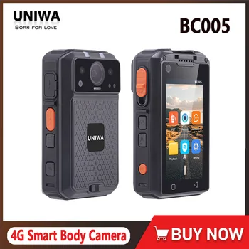 UNIWA BC005 Kamera Osobista z 3-calowym Ekranem Dotykowym IPS, Android 12, IP67, 1440P, 64MP, 10M IR Noktowizor, Helio G85, PTT, NFC, Bateria z Możliwością Wymiany Podczas Pracy
