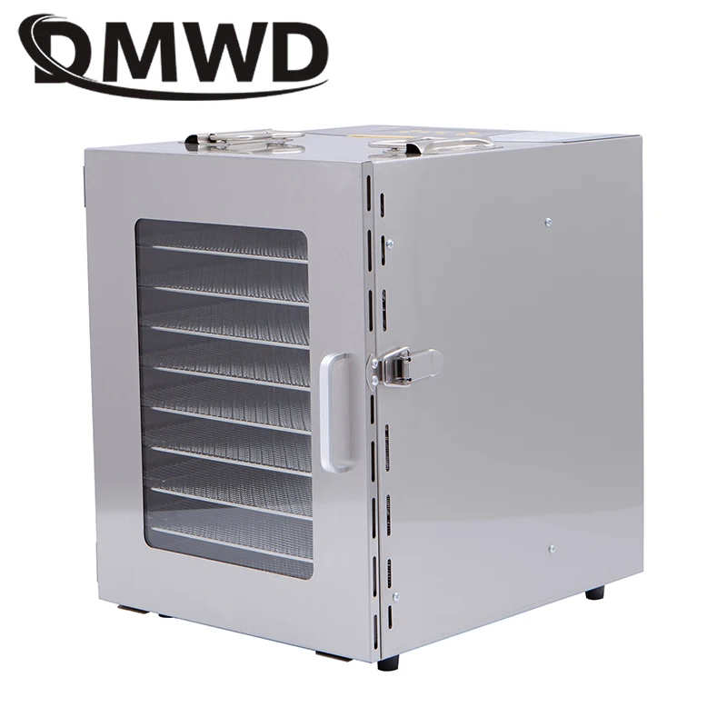 

10 Trays Commercial Electric Dried Fruit Dehydrator 12 Layers Snack Pet Food Dryer Vegetable Herbs Meat Air Drying Machine 110V