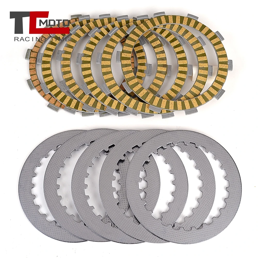 Kit de embrague de acero y placas de fricción para Honda NT400 Bros 400 NC25 VT500 Steed 400 NV400 Shadow 400 22202-MAE-000 22321-MM9-000