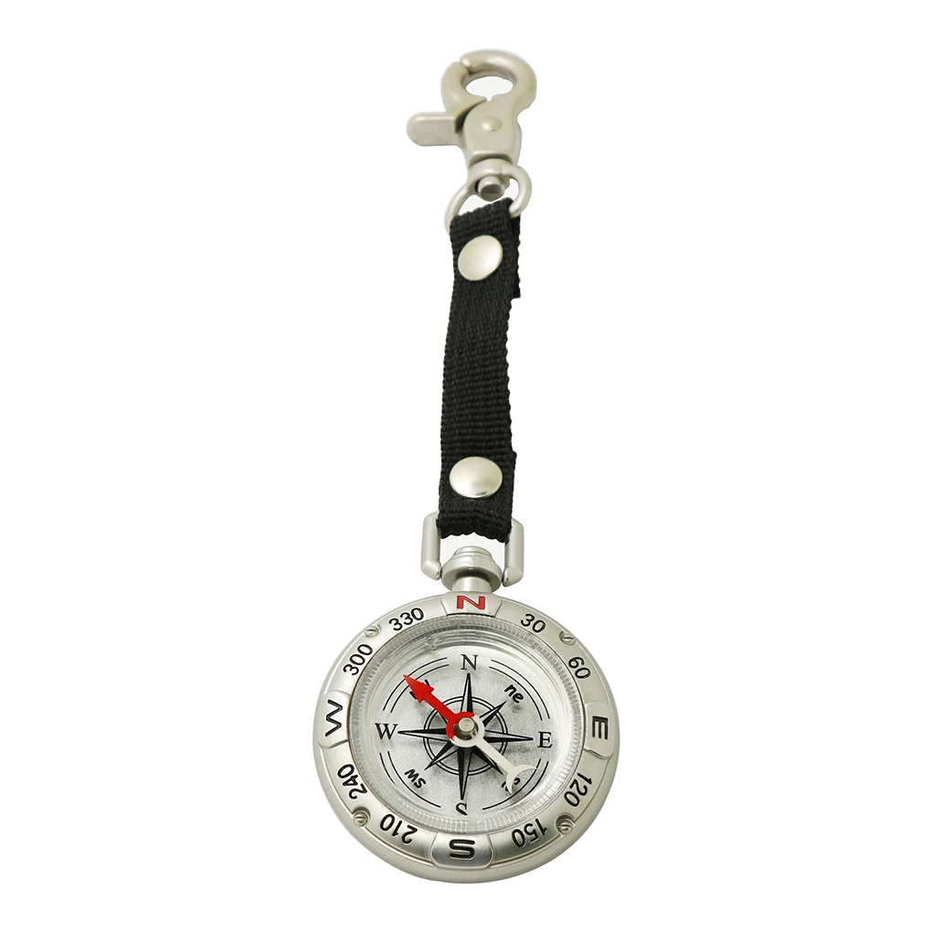 Vintage Pocket Watch Zinc Alloy Keychain Navigation Tool Direction Positioning Device Outdoor Pointing Guide Survival