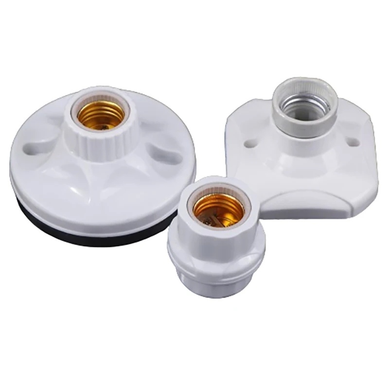 행잉 램프 소켓 베이스, E27 세라믹 LED 전구 거치대, 사각형 원형 소켓 베이스, 6A, 250V, DIY 액세서리, 1PC