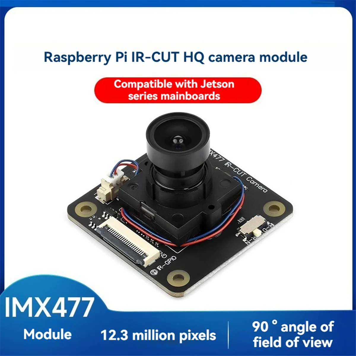 【Offerta!】Modulo fotocamera IMX477 IR-CUT 90 °   Fotocamera FOV 12,3 MP per 4/5/CM4/CM5/Zero 2 W per Nano/