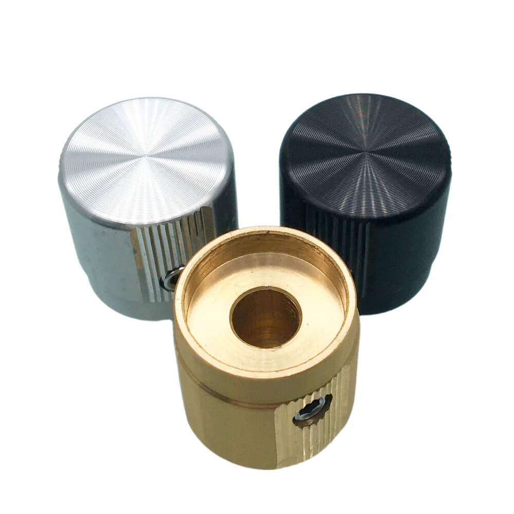 1PCS High-end Aluminum Knob Potentiometer Knob 17*17*6mm  Volume Switch Rotary Encoder Knobs Silver/black/gold