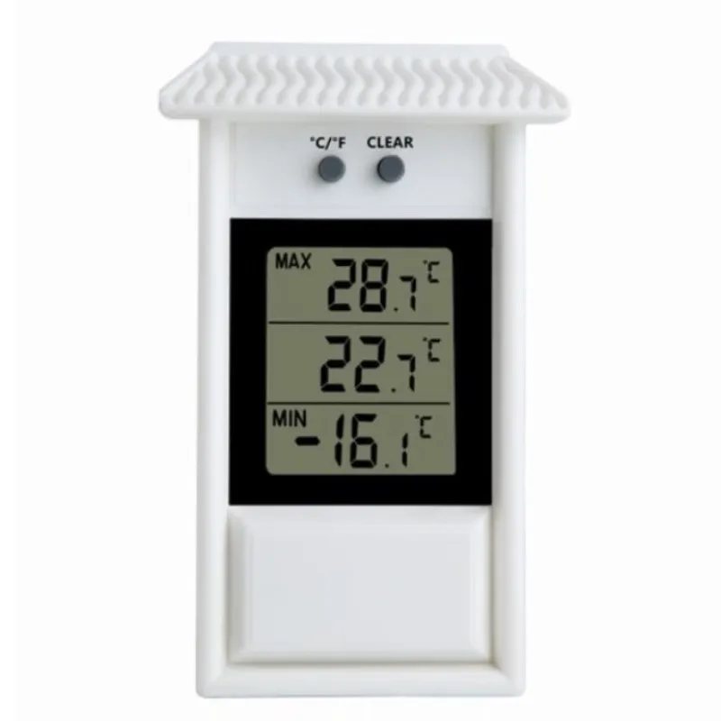 Digital Thermometer LCD Display Max Min Greenhouse Garden Indoor Outdoor Wall Room Waterproof  Wall Mounted Thermometer