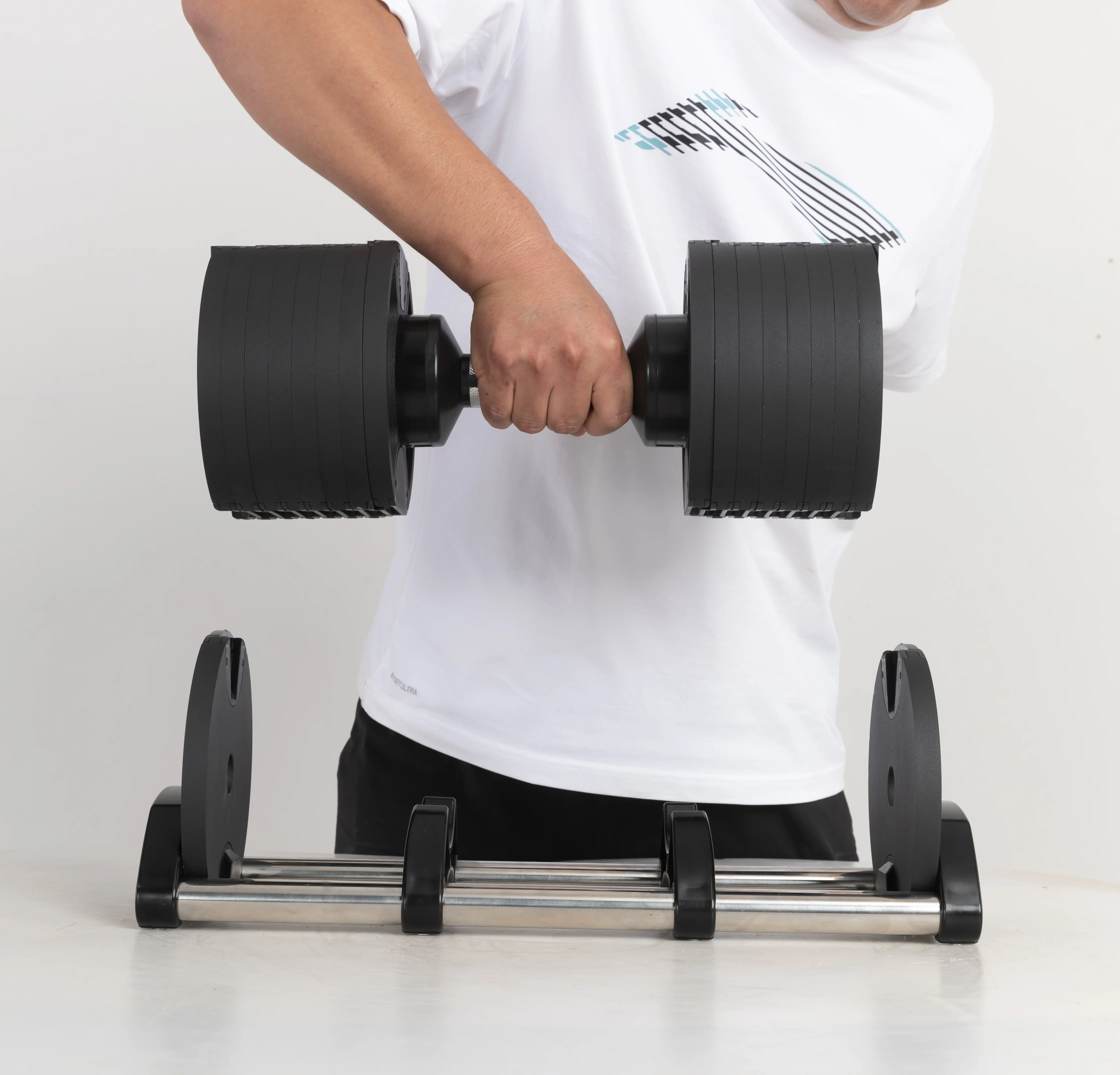 رائجة البيع معدات اللياقة البدنية المنزلية الدمبل قابل للتعديل 50lb 70lb 100lb الوزن الحرة 24 كجم مجموعة الدمبل قابل للتعديل