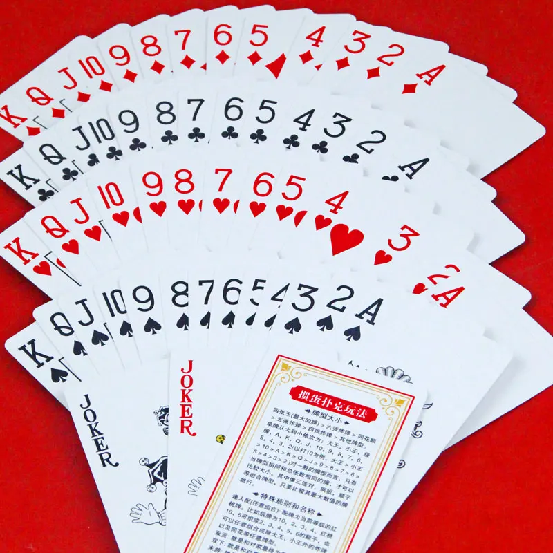 

Tongle Special Narrow Long Plastic PVC Poker Cards for Quan Dan Cetition Waterproof Wear-resistant 54 Cards in a Box