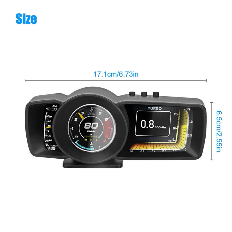 SKW S001 Car HUD cruscotto multifunzione Computer di bordo Head Up Display OBD2 GPS Smart tachimetro sistema di allarme indicatore automatico