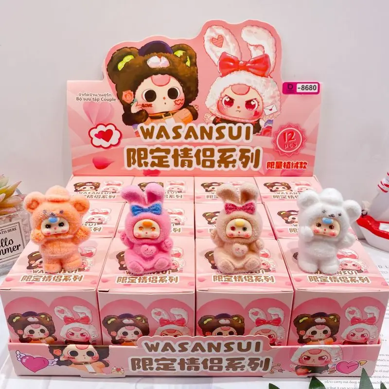 12 قطعة. ثلاثة شخصيات أطفال صغيرة، شخصيات متدفقة، دمى لطيفة، سلسلة عيد الحب، نموذج صندوق أعمى، زخرفة، لعبة أطفال #2