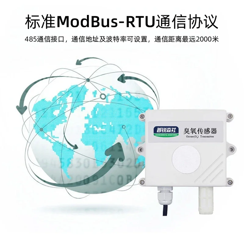 O3 Ozone Sensor Transmitter Air Gas Concentration Harmful Gas Detection RS485 Modbus Output