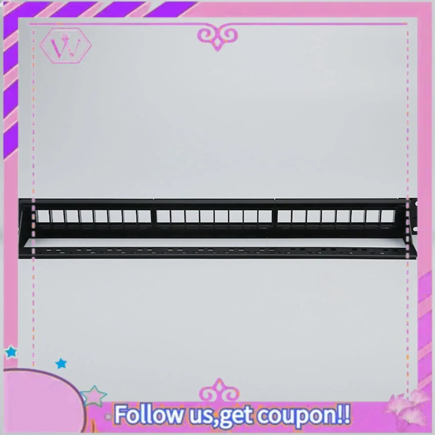 19 بوصة 1U خزانة الرف من خلال 24-Port CAT6 لوحة التوصيلات RJ45 شبكة مهائي كابلات كيستون جاك وحدات لوحة التوصيلات