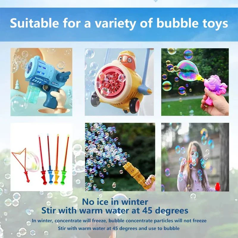 10pcs Concentrate Bubbles Liquid Soap Water Bubble Gun Accessories Soap Bubble Liquid Bubble Refills Children\'s Toys