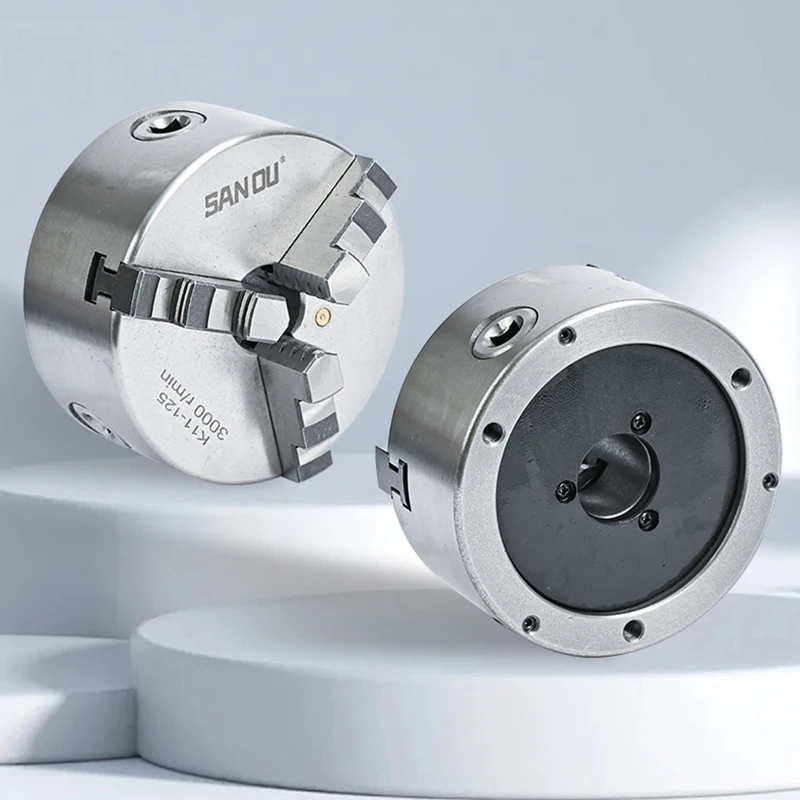 3 Jaw Self-centering Chuck SANOU Brand  Metal Lathe Chuck Precision Scroll Chuck K11-80 K11-100 K11-125 K11-160 K11-200 K11-250