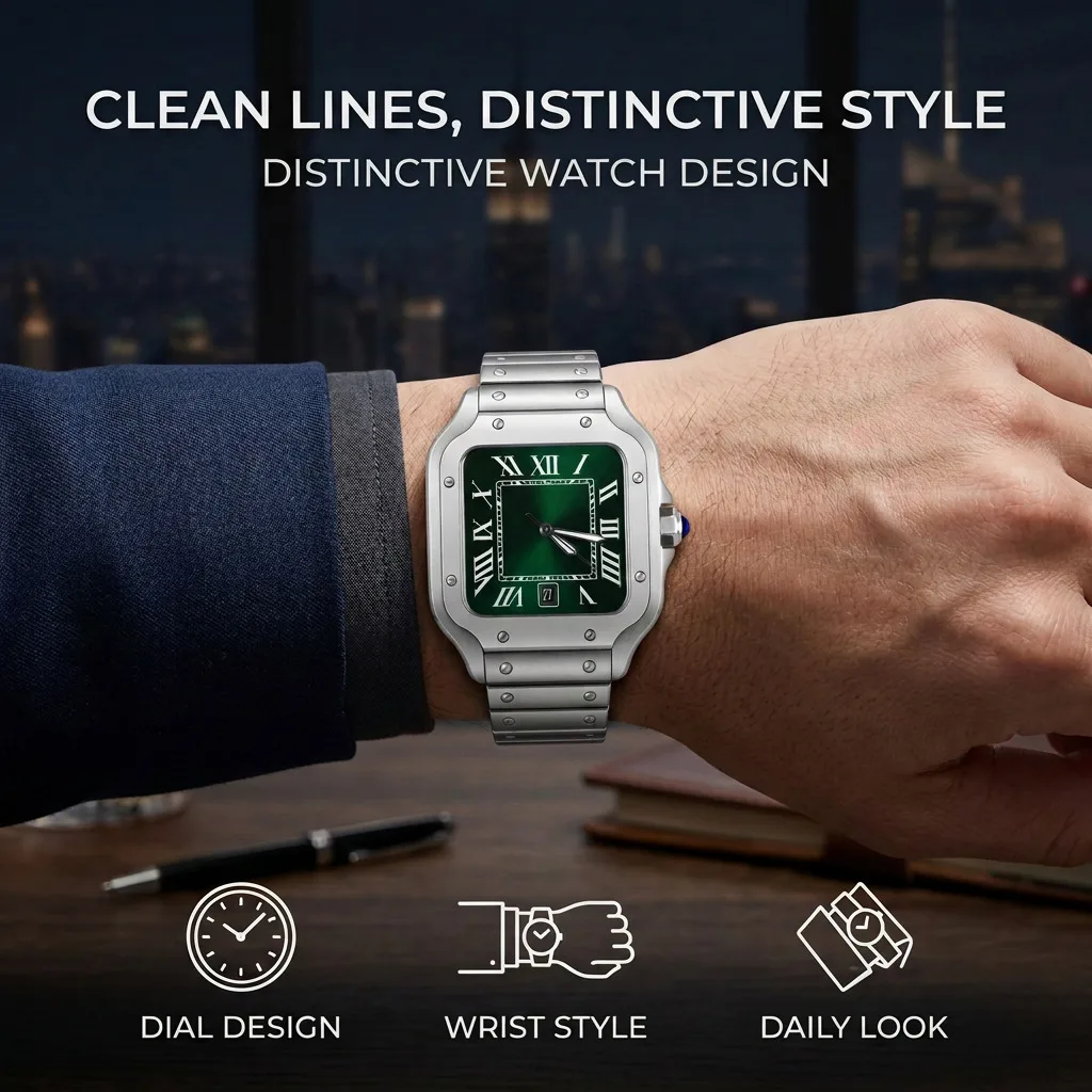 34mm 38mm Unisex Watch, Quartz or Automatic, 904L Stainless Steel Case, No Chronograph