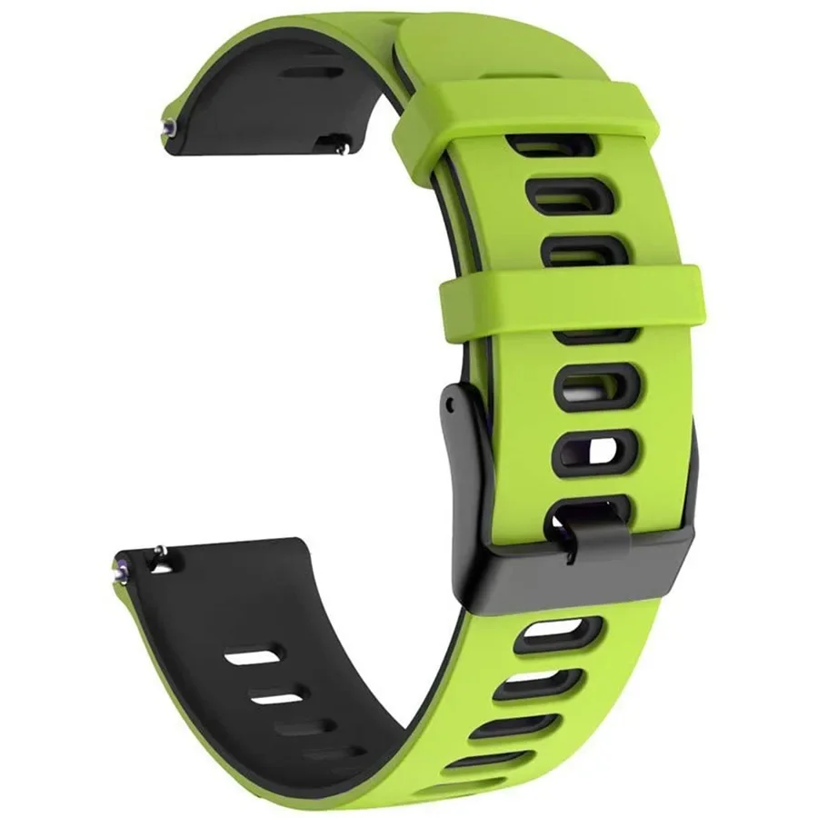 22mm 20mm Silicone Strap For Samsung Galaxy Watch 7/6/5/4 Two-tone Bracelet Huawei Watch GT6-5-4-3 Pro Amazfit GTR/GTS Accessory