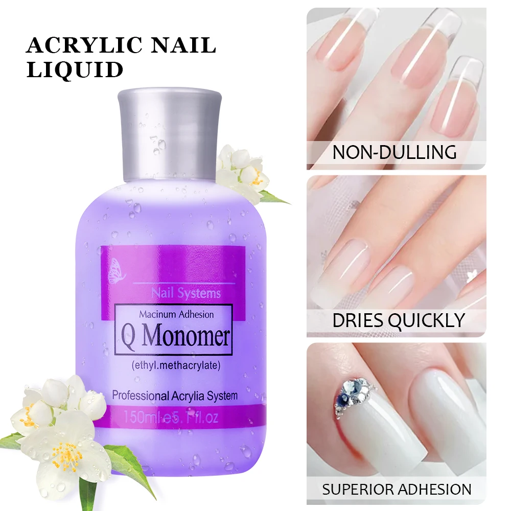 

150ml EMA Acrylic Liquid Monomer Nails Art Extension Carving Use With Acrylic Powder Non-Yellowing Professional Acrylic Liquid #