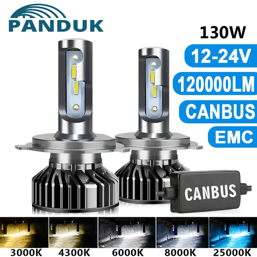 

OVEHEL Car Lights H4 LED CANBUS LED H7 120000LM H11 Lamp Headlight Bulbs H1 H9 9005 9006 HB3 HB4 4300K 6000K for 12V 24V Truck