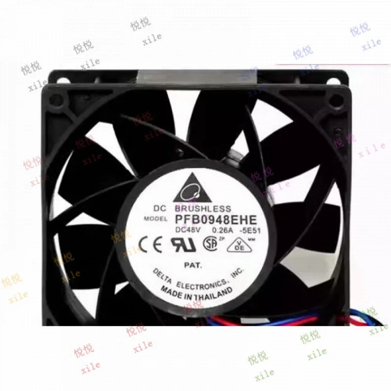 

L L FOR Delta PFB0948EHE DC48V 0.26A 9038 9CM 3-Wire Cooling Fan