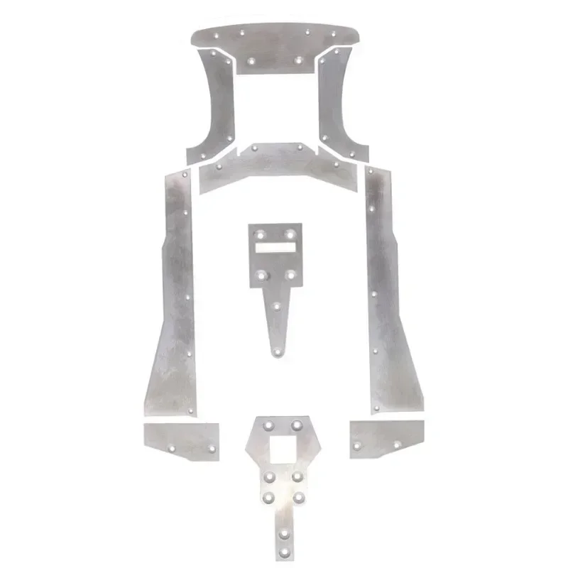 Protetor de armadura de chassi de para-choque dianteiro de aço, placa antiderrapante para arrma 1/7, infração grave, carro rc ilimitado
