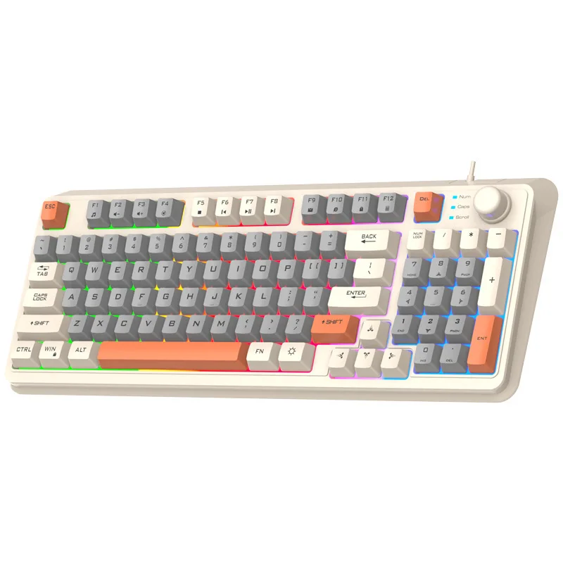 k82-有線メンブレンノブキーボード-トリプルパッチワークカラー-照明付き-メカニカル風-デスクトップpc-オフィス-ゲーミング