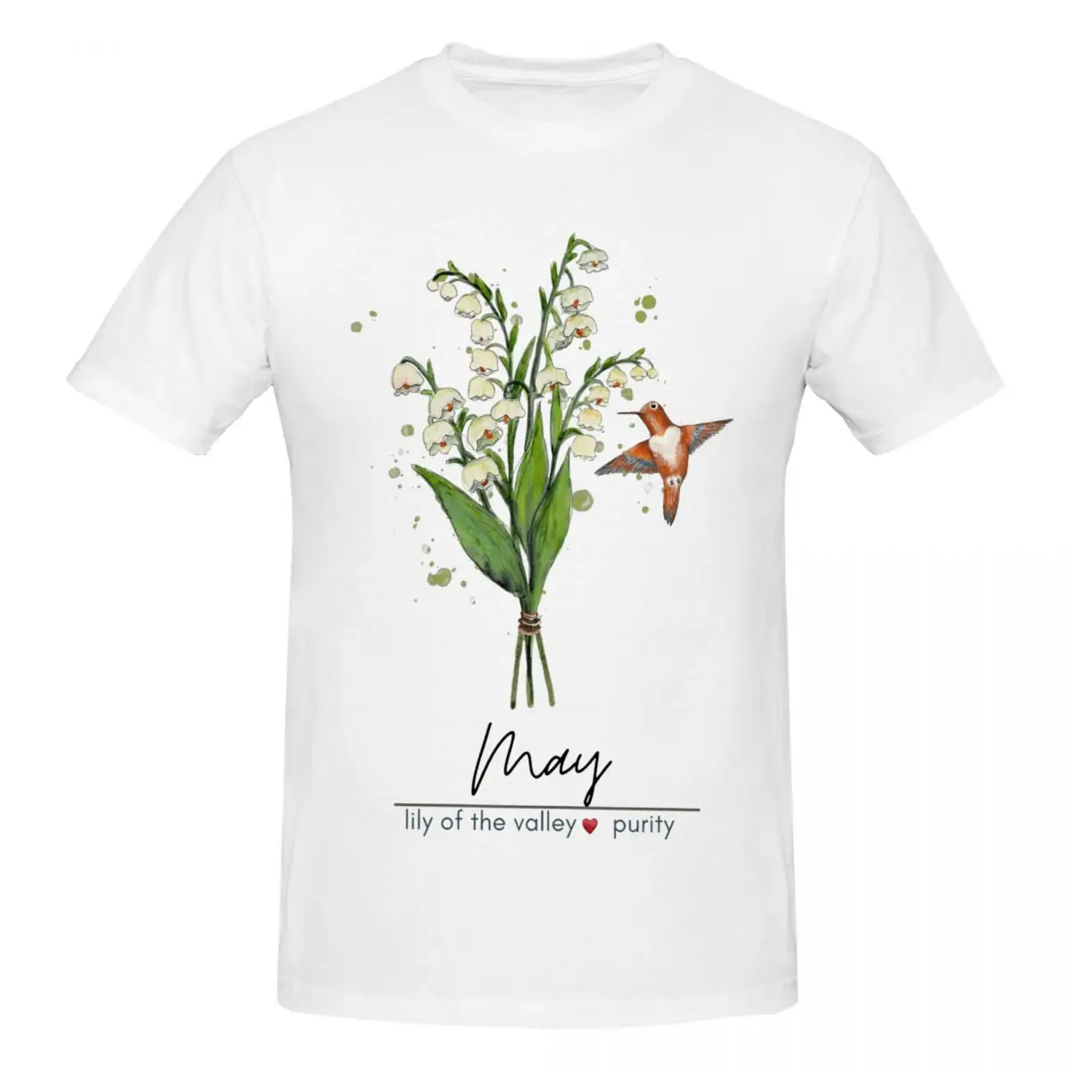Birth Month Flower Lily Of The Valley Vintage T Shirts Graphic Y2K Idea Quality Men Women T Shirt Tops