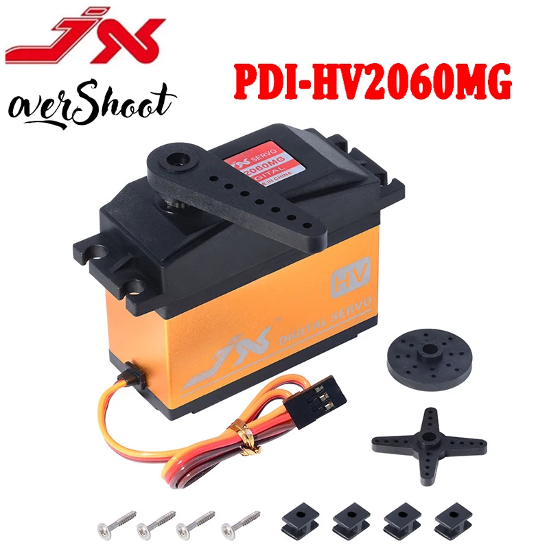 JX PDI-HV2060MG 60KG Large Torque 120/180/360 Degree Digital Servo 7.4V Metal Case For RC Model RC Crawler 1/5 Rc Car Helicopter