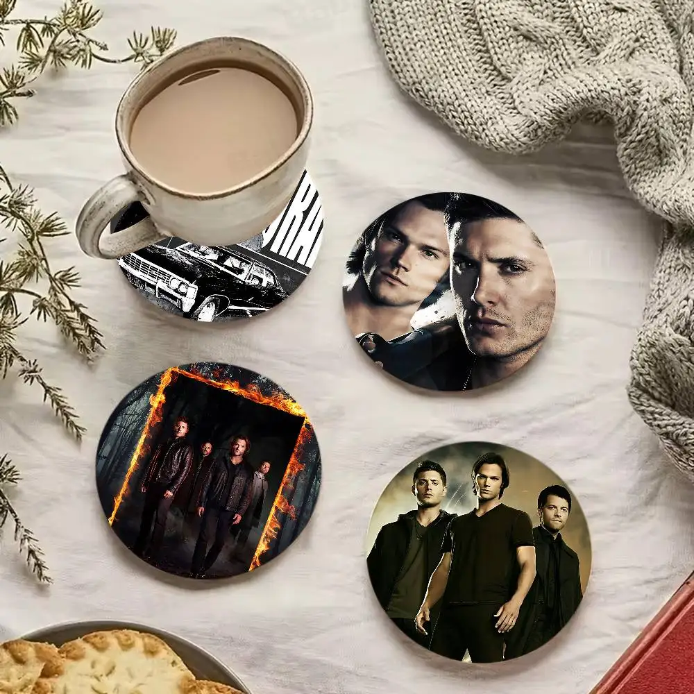 Fantasy S-Supernatural TV 1pc Pattern Coaster Tea Cup Heat Insulation Pad Anti-scalding Anti-slip Table Bowl Plate Mat