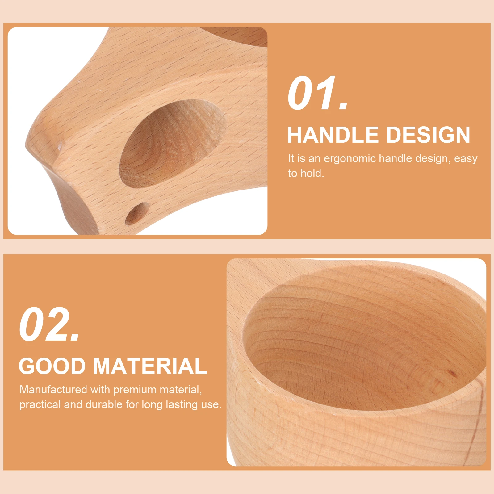 

Creative Wooden Coffee Bean Spoon With Handle Measuring Scoop For Home Kitchen Use Wood Cup Long Lasting Practical