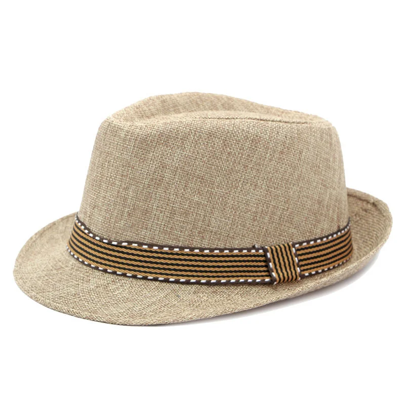 Akkad Kuti Men's Vintage Classic British Retro Fedora - Smart Casual All-Season Beach Sun Hat