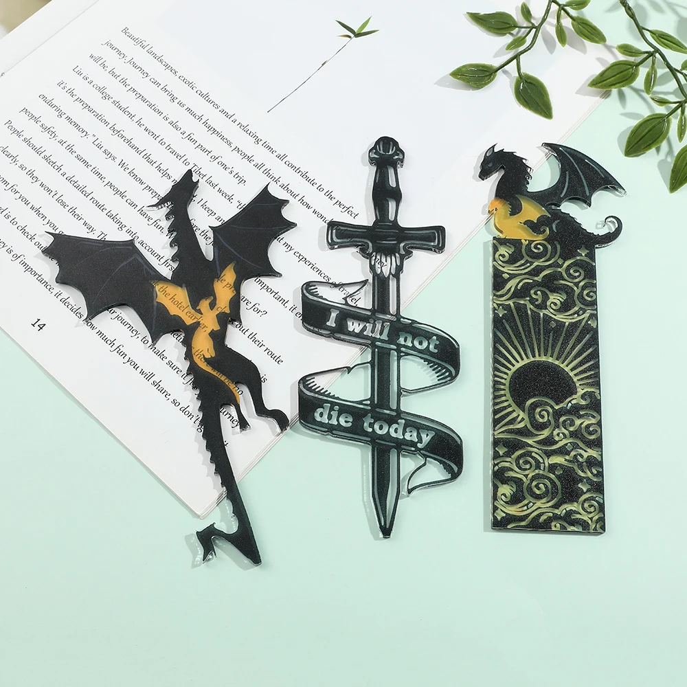 Imagem -05 - Anime Black Dragon Bookmark Coleção Livro Entusiastas Presente Mens Professores Amigos Metal Infantil Leitura Bookmark