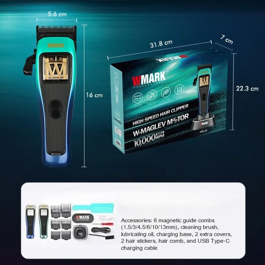 WMARK NG-X1 POLAR Cordless Clippers,10000 RPM Maglev Motor, DLC WMARK NG-X1 POLAR Cordless Clippers,10000 RPM Maglev Motor, DLC
