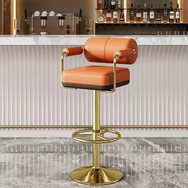 Silla De Bar moderna De estilo nórdico, taburetes De Bar giratorios con mostrador De isla De diseño, Sillas De Bar ajustables De altura, muebles