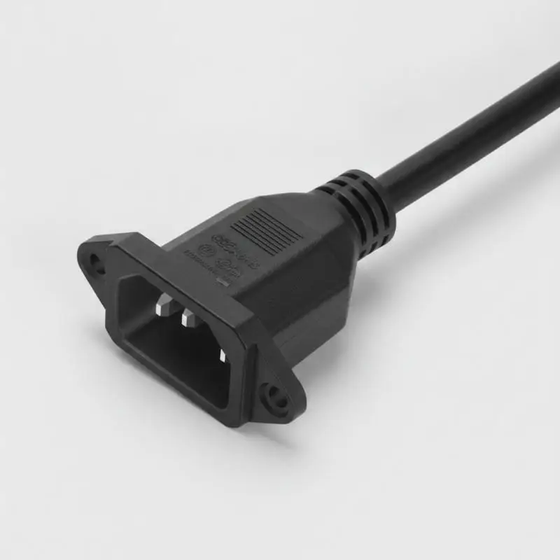 1 PCS 90-Degree Elbow Power Supply: Extension Cable Ultra-Thin Soft C13 To C14 3-Pin Male Female