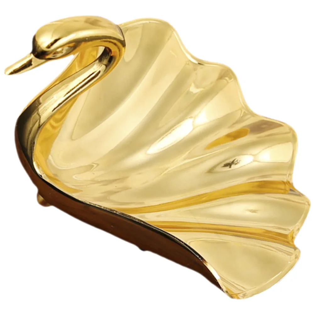 

1pcs Fruit Metal Serving Plate For Snacks Dessert Display Jewelry Organizer Decorative Food Tray Dried Fruit