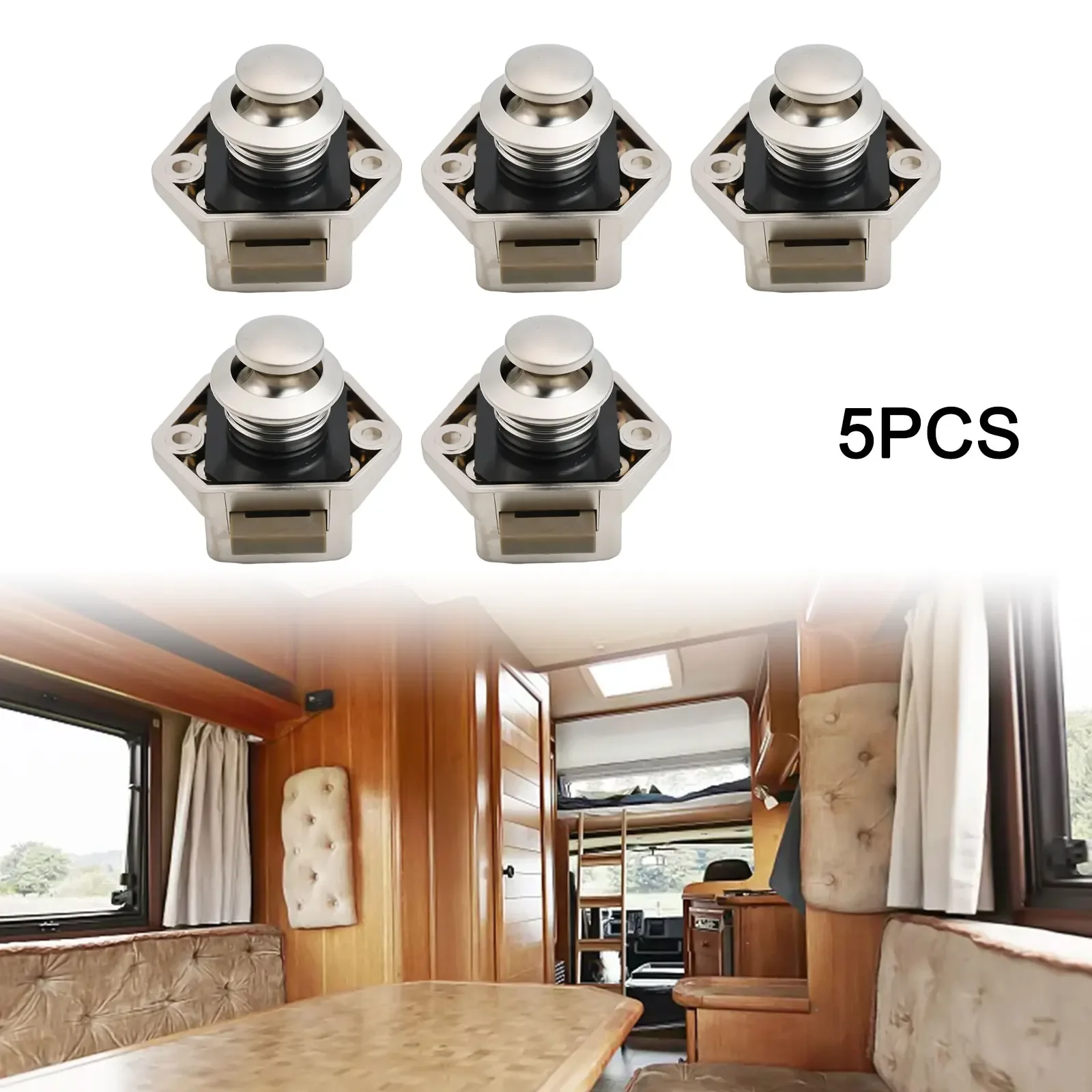 Camper Door Locks Cabinet Door Catch Parked Size Trumpet Compact Size Easy Installation Secure Storage Solution
