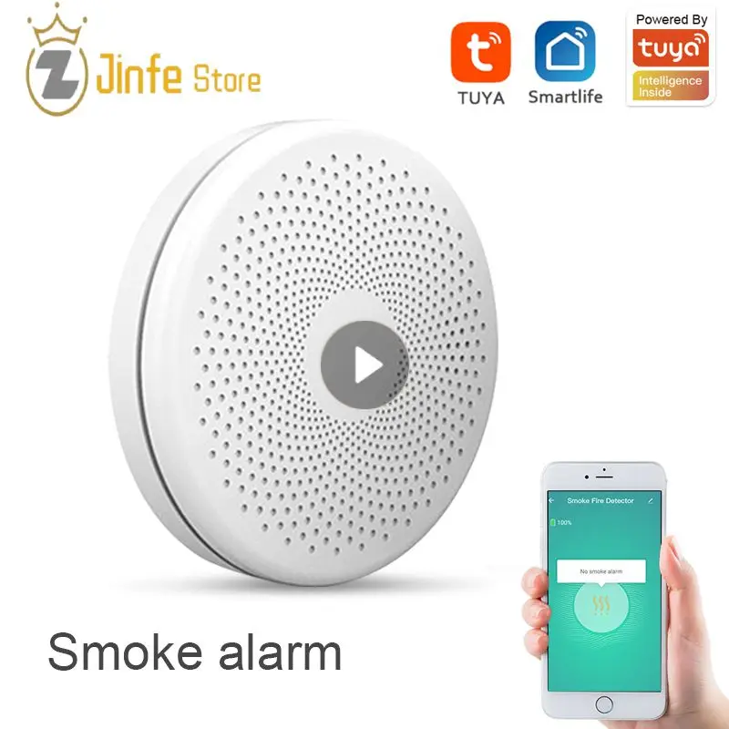 

Tuya WiFi Smoke Carbon Monoxide Composite Security Alarm Home Fire Detector Battery Operated Home Smart Life APP Remote Control