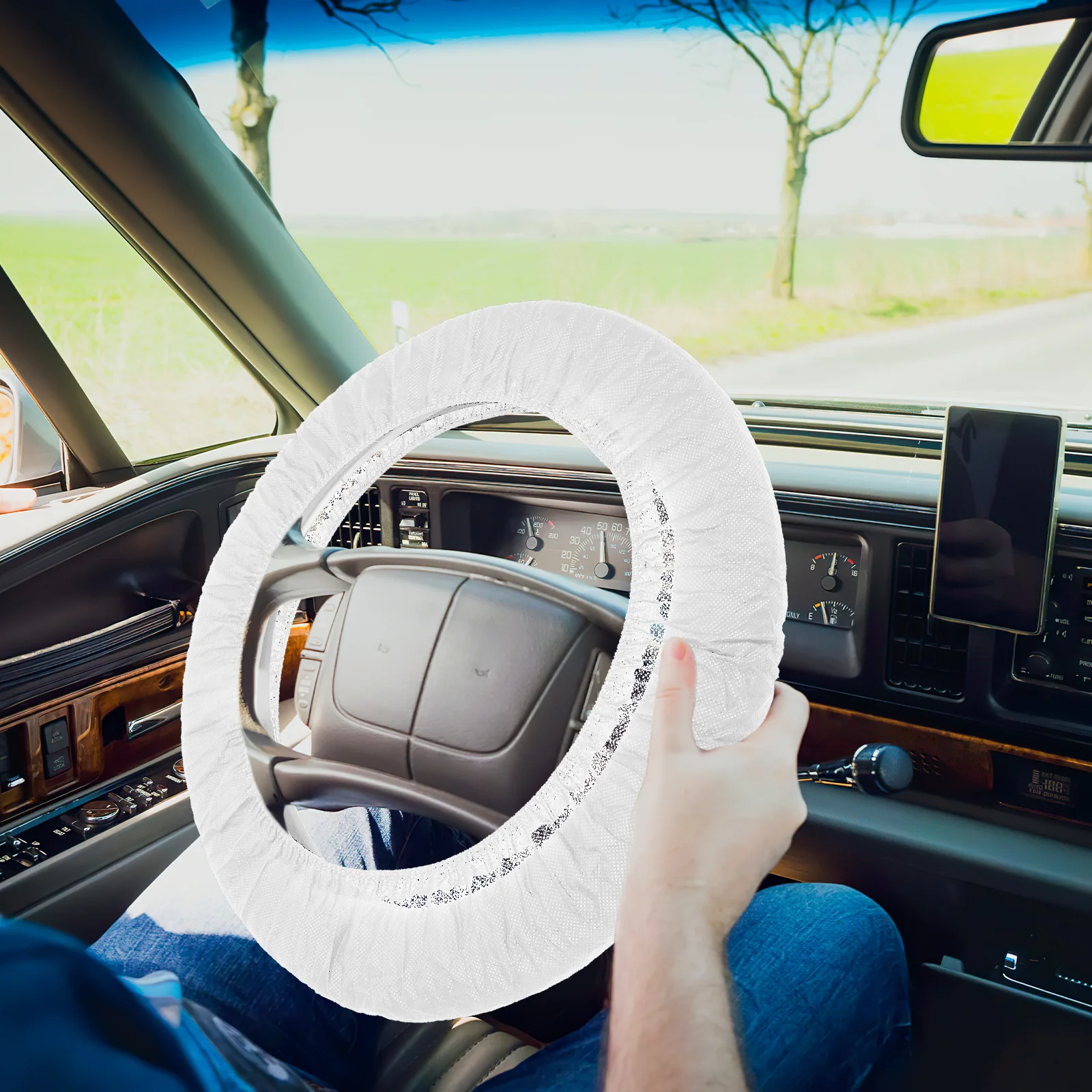 

50pcs Nonwoven Steering Wheel Universal Car Accessories Protective Cover For Vehicle Interior Auto Steering Wheel Protector