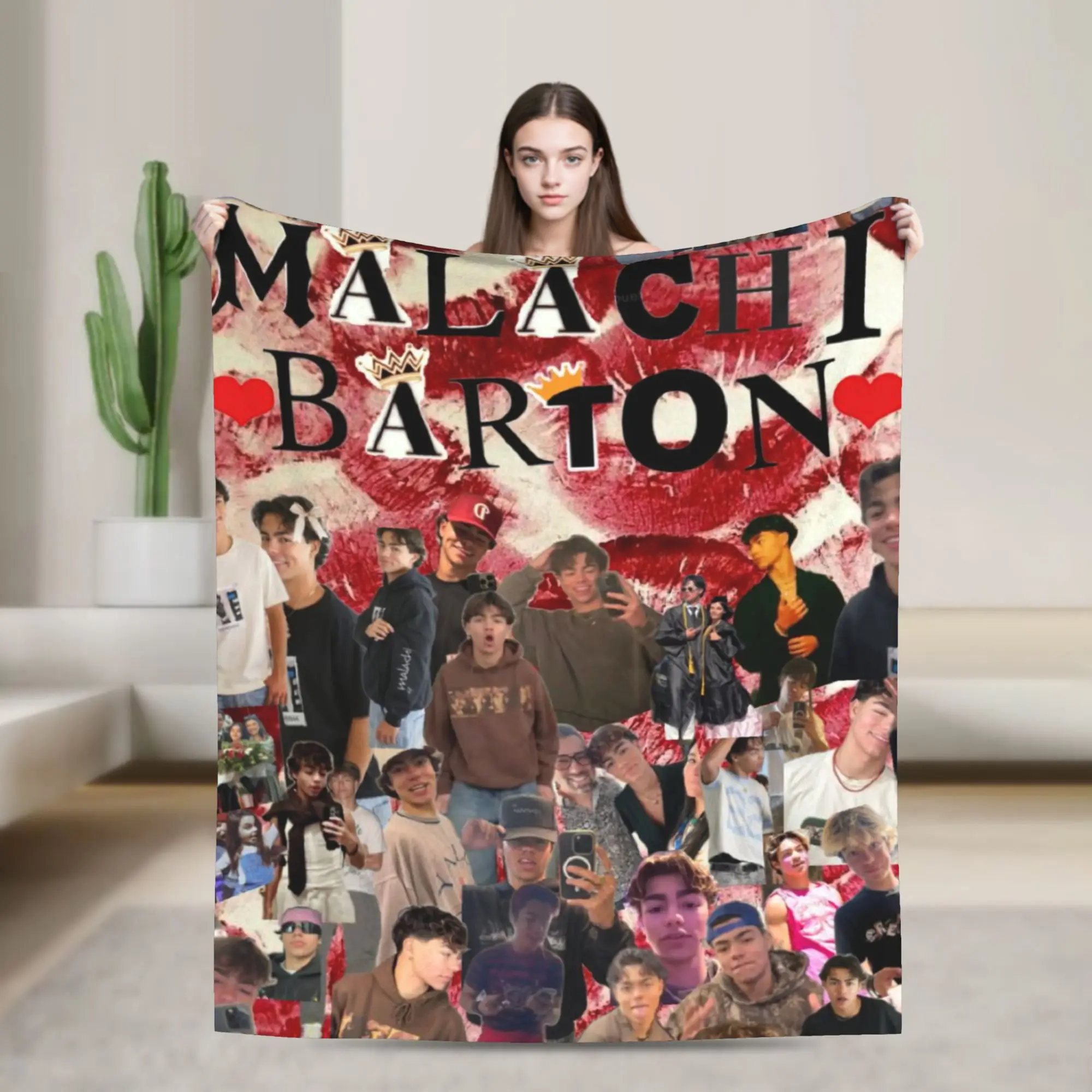 

Malachi Barton Actor Tour Flannel Blanket Super Warm Throw Blanket for Bedroom Camping Novelty Bedspread Sofa Bed Cover