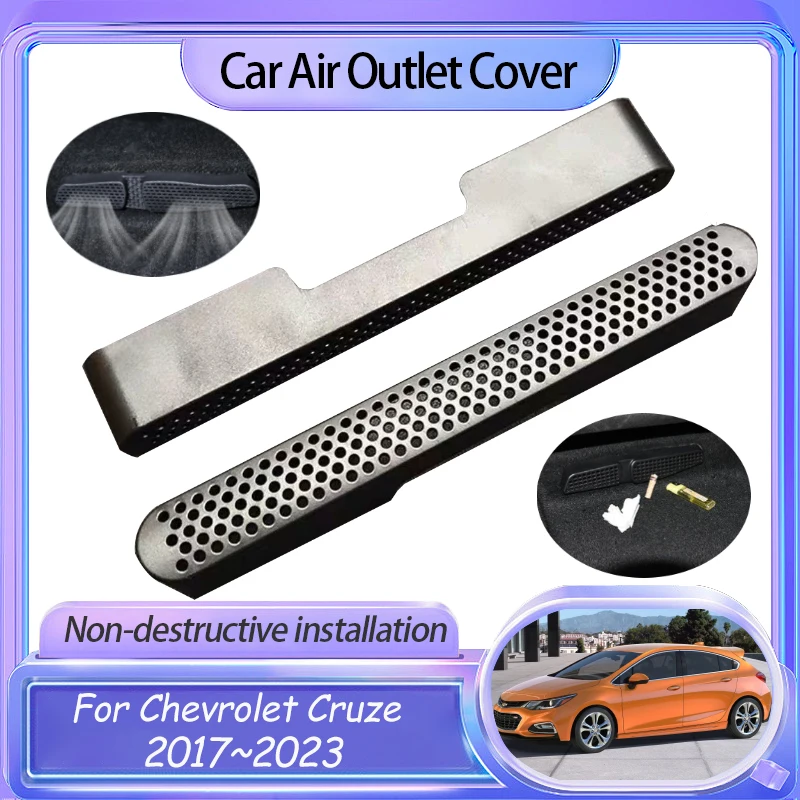 

2Pcs Car Air Vent Cover for Chevrolet Cruze J400 2017~2023 Seat Conditioner Exhaust Outlet Stickers Dust Accessories 2018 2022