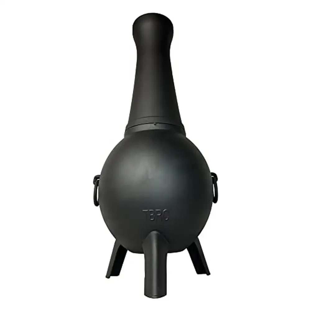 Sun Fire Aluminum Outdoor Chiminea Fireplace Rust-Free Deck/Patio Firepit with Efficient Drafting Smoke-Free Burning Emergency