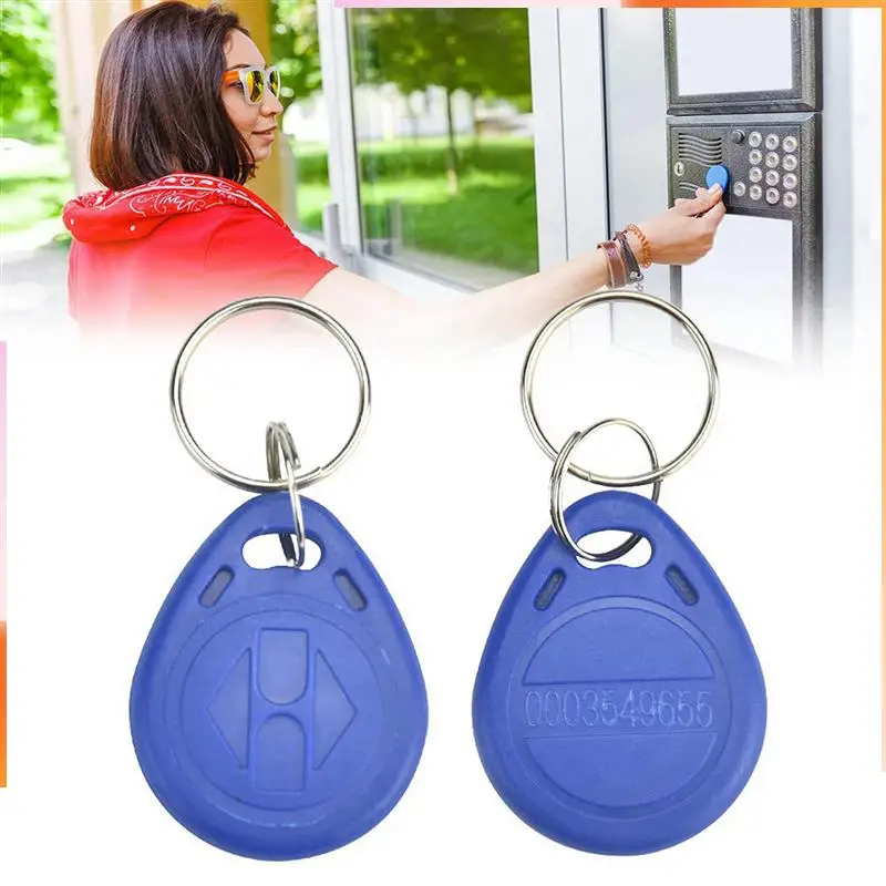 A92Z 100 Uds 125 Khz tarjeta de identificación de proximidad RFID llavero llave de Control de acceso para sistema de Control de acceso de entrada de puerta TK4100