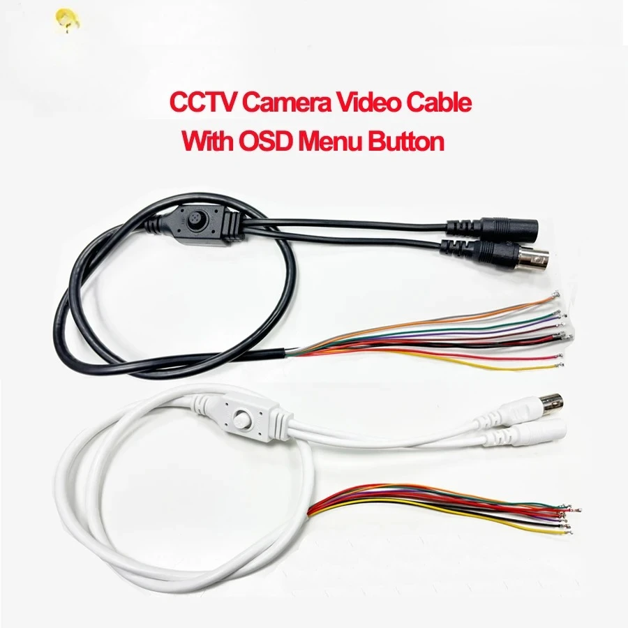 

11Pin OSD Menu Control Joystick BNC Video & DC12V Power Pigtail Cable for Analog CCTV Security Camera