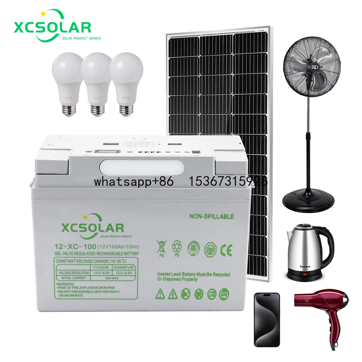 

XC SOLAR Off Grid Solar Panel & Power Bank Station Kit 500W 1KW 2KW 220V Portable Power Station Power Bank Supply Station