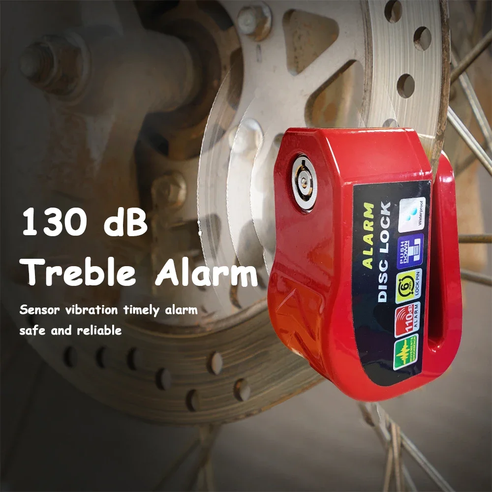 

Motorcycle bicycle Lock Alarm Safety Protection Padlock Disc Aluminum Alloy AntiTheft Reminder Rope Lock Bag MotorcycleAccessory