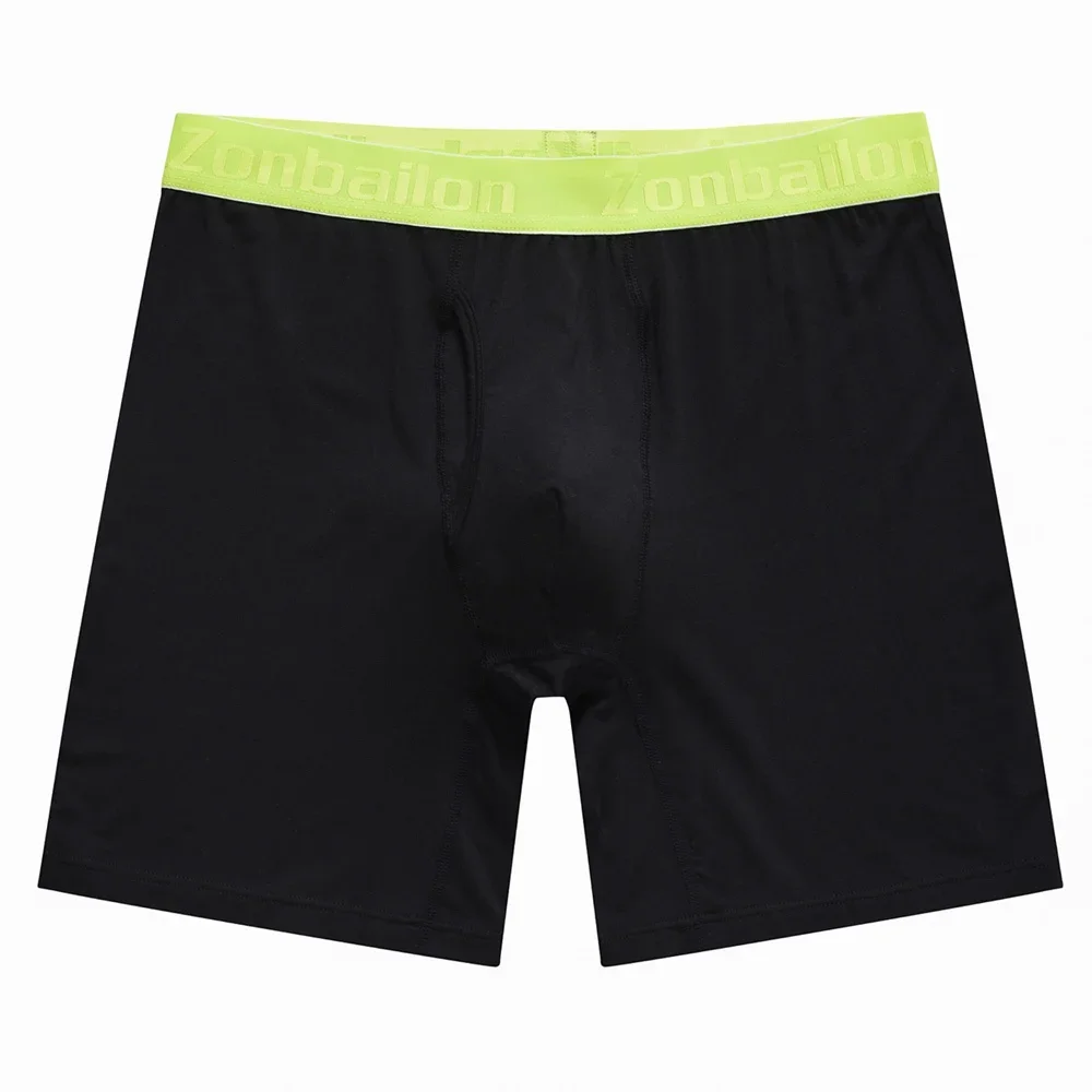 Jinshi Men's Boxer Briefs Comfort Soft Big And Tall Underwear Long Leg Bamboo Breathable Open Fly Boxers