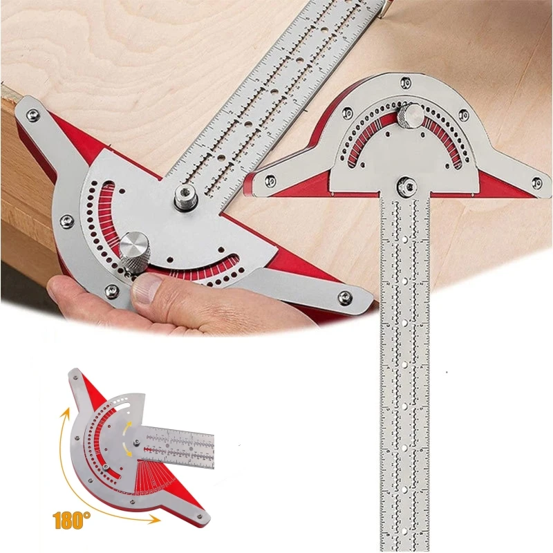 

Woodworkers Edge Ruler Protractors Angles Woodworking Ruler Angles Measure Tool Stainless Steel Baseboard Crafts Carpenter Tool