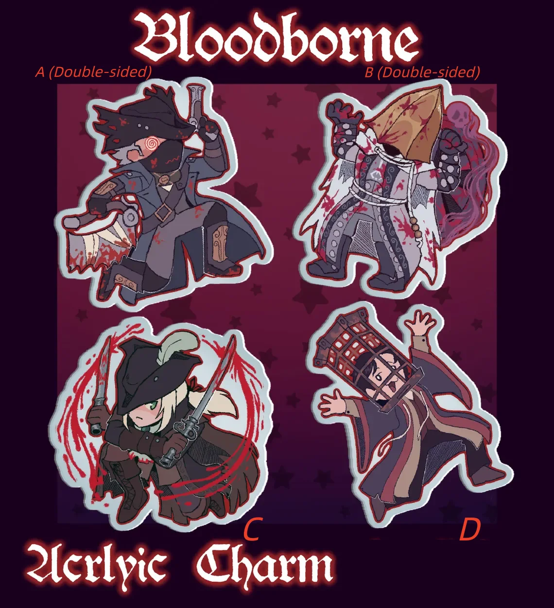 Image of Bloodborne Acryl-Schlüsselanhänger Anime-Spiel Schlüsselring Sammlerstück für Fans