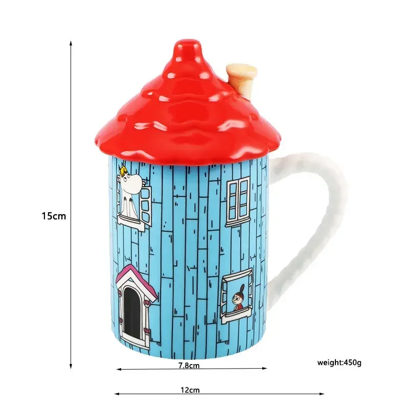 401-500ml M-Moomins House Ceramic Mug Anime Action Figure Anime Merchandise Desktop Decoration Large Capacity Milk Juice Water C