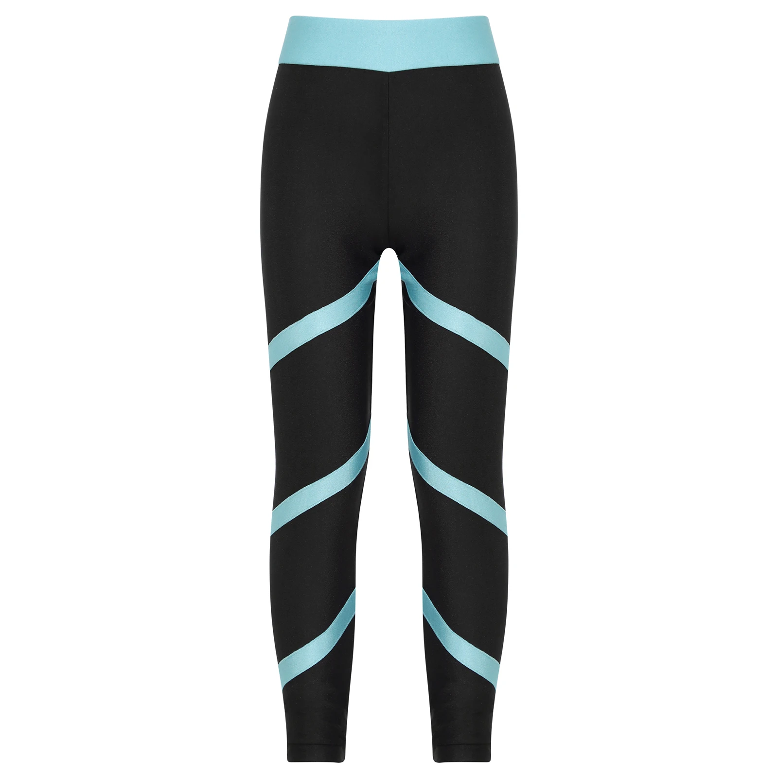 Ginástica das crianças leggings meninas calças magras adolescentes cintura elástica collants para a dança correndo esporte patinação yoga calças