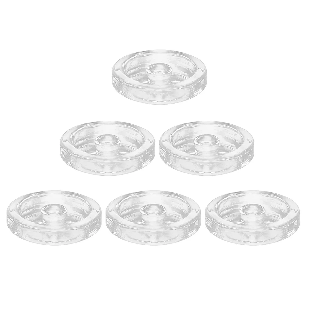 

6Pcs Glass Weights for Fermenting Mason Jars Clear Transparent Design Small Size Multiple Functions Sauerkraut Cider Wine
